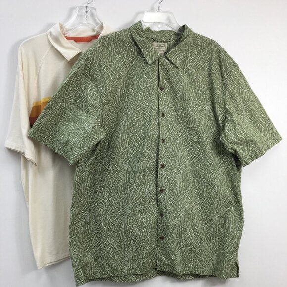 LL Bean Mens Short Sleeve Shirt Bundle of 2 SIZE XL EXCELLENT Condition - Picture 1 of 11